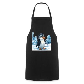 Pinguin Kawaii Pinguin Niedlich - Kochschürze - Schwarz - Vorne - AI Model Male 185 dark (185cm)