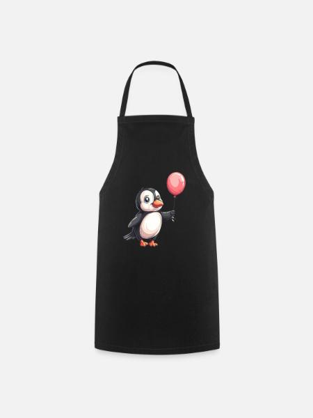 Pinguin Party Kawaii Pinguin Niedlich - Kochschürze - Schwarz