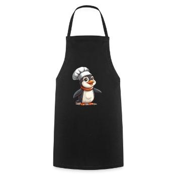 Penguin Kawaii Penguin Cute - Cooking Apron - black - Front - AI Model Male 185 dark (185cm)