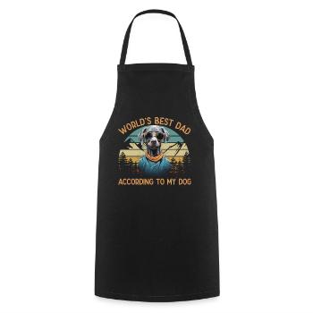 Meilleur chien du monde papa braque de Weimar Funny Dogs - Tablier de cuisine - noir - Devant - AI Model Male 185 dark (185cm)
