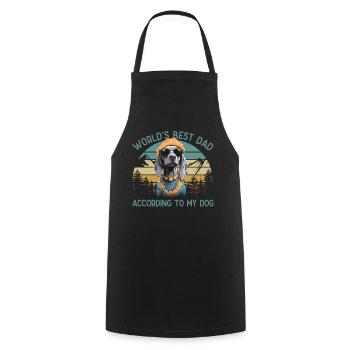 Meilleur chien papa au monde Amoureux des chiens de Weimar - Tablier de cuisine - noir - Devant - AI Model Male 185 dark (185cm)