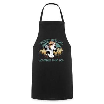 World Best Dog Dad Beagle Funny - Cooking Apron - black - Front - AI Model Male 185 dark (185cm)