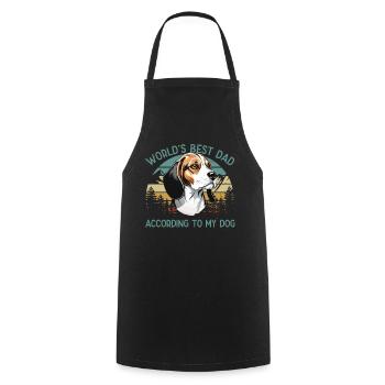 World Best Dog Dad Beagle Funny Dogs Love - Cooking Apron - black - Front - AI Model Male 185 dark (185cm)