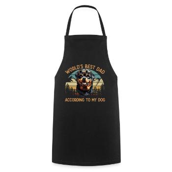 World Best Dog Dad Rottweiler Funny Motifs - Cooking Apron - black - Front - AI Model Male 185 dark (185cm)