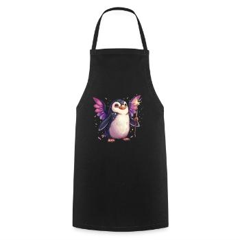 Pingouin Fée Kawaii Pingouin Mignon - Tablier de cuisine - noir - Devant - AI Model Male 185 dark (185cm)