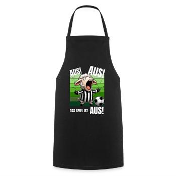Fußball Fußballspieler Schiri Fußballplatz Lustig - Kochschürze - Schwarz - Vorne - AI Model Male 185 dark (185cm)