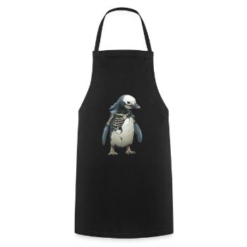 Pinguin Skelett Halloween Pinguin - Kochschürze - Schwarz - Vorne - AI Model Male 185 dark (185cm)