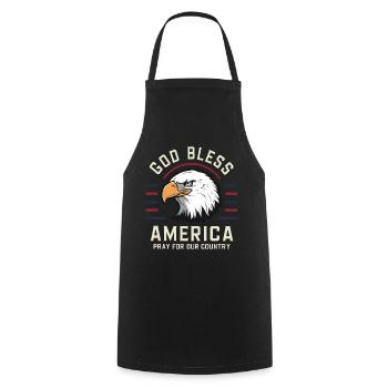 God Bless America USA 4th July Independence Day - Kochschürze - Schwarz - Vorne - AI Model Male 185 dark (185cm)