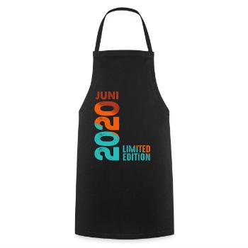 Limited Edition June 2020 Legendary since June 2020 - Cooking Apron - black - Front - AI Model Male 185 dark (185cm)
