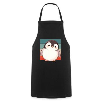 Penguin Kawaii Penguin Cute - Cooking Apron - black - Front - AI Model Male 185 dark (185cm)