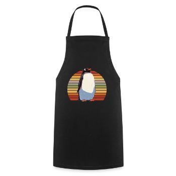 Penguin Kawaii Penguin Cute - Cooking Apron - black - Front - AI Model Male 185 dark (185cm)