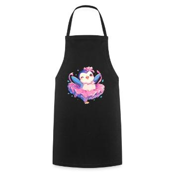 Pinguin Ballett Tänzer Kawaii Pinguin Niedlich - Kochschürze - Schwarz - Vorne - AI Model Male 185 dark (185cm)