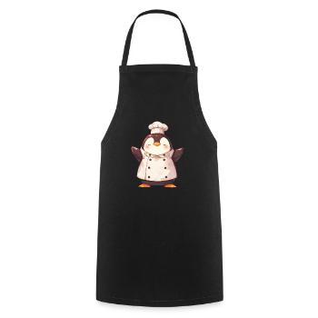 Penguin Kawaii Penguin Cute - Cooking Apron - black - Front - AI Model Male 185 dark (185cm)