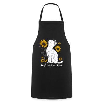 Best Cat Dad Ever - Cooking Apron - black - Front - AI Model Male 185 dark (185cm)