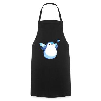 Pingouin Fée Kawaii Pingouin Mignon - Tablier de cuisine - noir - Devant - AI Model Male 185 dark (185cm)