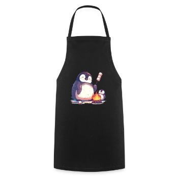 Pinguin Marshmallows Kawaii Pinguin Niedlich - Kochschürze - Schwarz - Vorne - AI Model Male 185 dark (185cm)