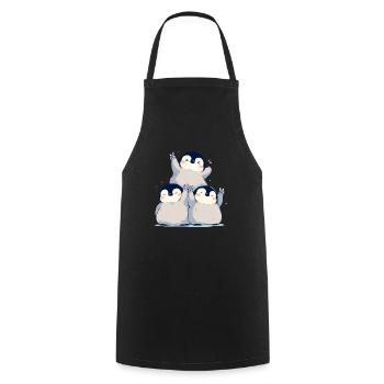 Penguin Peace Kawaii Penguin Cute - Cooking Apron - black - Front - AI Model Male 185 dark (185cm)