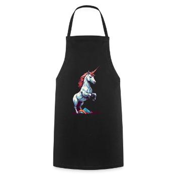 Licorne mignonne pour l’amante de la licorne - Tablier de cuisine - noir - Devant - AI Model Male 185 dark (185cm)