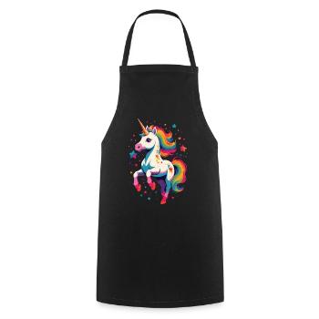 Unicorn Lover Design Funny Unicorns - Cooking Apron - black - Front - AI Model Male 185 dark (185cm)