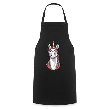 Einhorn Mama Stylische Einhorn Frau Muttertag - Kochschürze - Schwarz - Vorne - AI Model Male 185 dark (185cm)