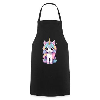 Pastel Colors Unicorn Lover Design - Cooking Apron - black - Front - AI Model Male 185 dark (185cm)