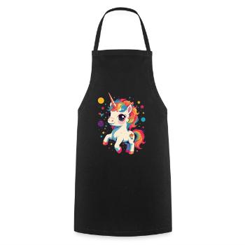 Unicorn Lover Design Funny Unicorns - Cooking Apron - black - Front - AI Model Male 185 dark (185cm)