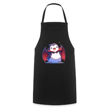 Pingouin Vampire Halloween Pingouin Mignon - Tablier de cuisine - noir - Devant - AI Model Male 185 dark (185cm)