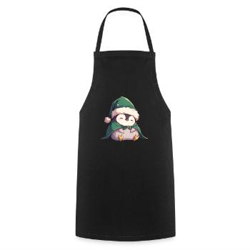 Pinguin Elf Weihnachten Pinguin Niedlich - Kochschürze - Schwarz - Vorne - AI Model Male 185 dark (185cm)