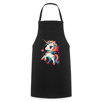 Funny Unicorns Great Fantasy Design - Cooking Apron - black - Front - AI Model Male 185 dark (185cm)