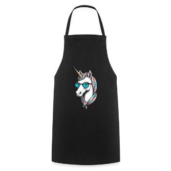 Licorne Maman Maman Drôle Maman Cadeau de Fête des Mères - Tablier de cuisine - noir - Devant - AI Model Male 185 dark (185cm)