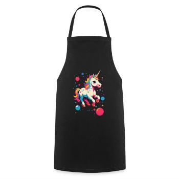 Unicorn Lover Design Funny Unicorns - Cooking Apron - black - Front - AI Model Male 185 dark (185cm)