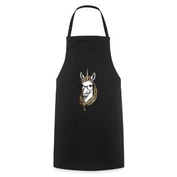Maman Licorne Maman Drôle Maman Fête des Mères - Tablier de cuisine - noir - Devant - AI Model Male 185 dark (185cm)
