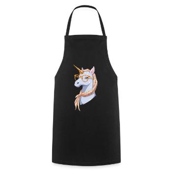 Unicorn Mom Unicorns Loving Mom Funny Mom - Cooking Apron - black - Front - AI Model Male 185 dark (185cm)