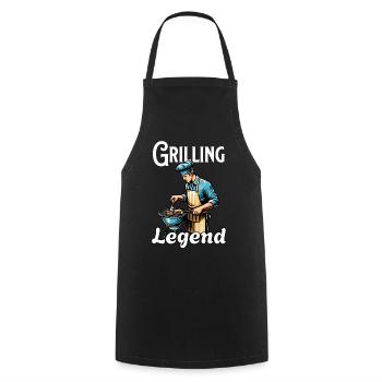 Grilling Legend - Cooking Apron - black - Front - AI Model Male 185 dark (185cm)