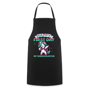 Happy First Day Of Kindergarten - Cooking Apron - black - Front - AI Model Male 185 dark (185cm)
