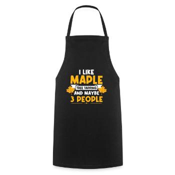 I Like Maple Tree Tapping Maple Tree Maple Leaf - Cooking Apron - black - Front - AI Model Male 185 dark (185cm)
