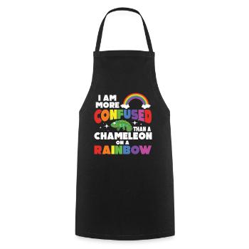 I'm more confused than a chameleon - Cooking Apron - black - Front - AI Model Male 185 dark (185cm)