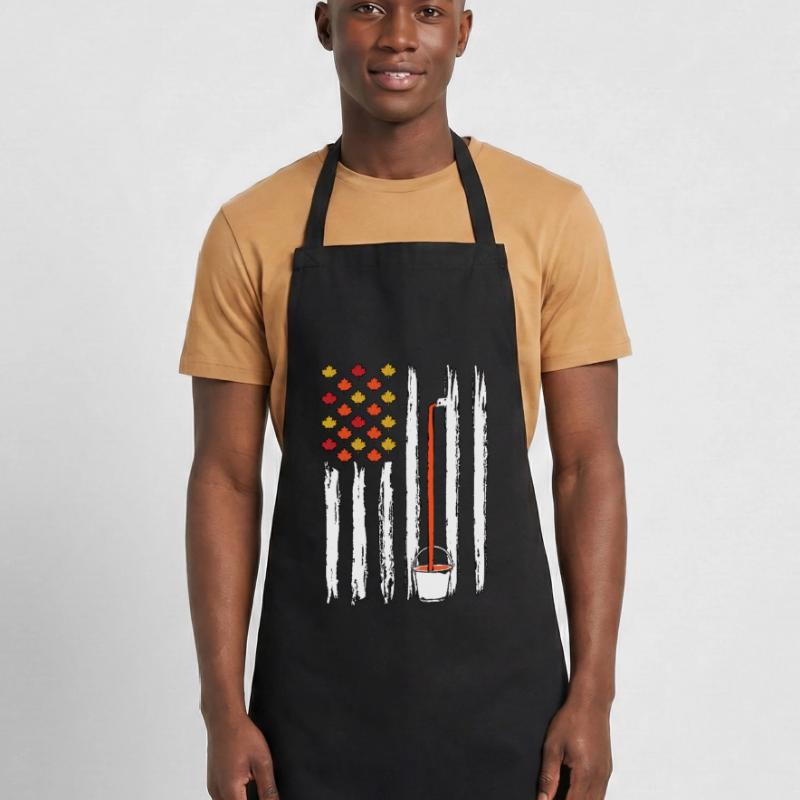 Drapeau Tapping Maple Tree Maple Leaf Tablier de cuisine