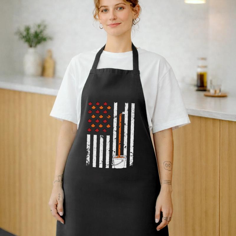 Maple Tapping Drapeau Érable Feuille d’érable Tablier de cuisine