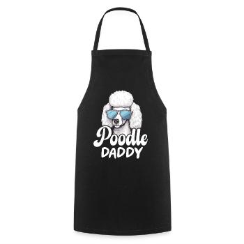Caniche papa - Tablier de cuisine - noir - Devant - AI Model Male 185 dark (185cm)