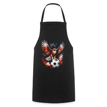 Turul Fußball Bunt Ungarn Tier Design Print - Kochschürze - Schwarz - Vorne - AI Model Male 185 dark (185cm)