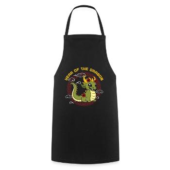 Year Of The Dragon Cute Kawaii Chinese New Year - Cooking Apron - black - Front - AI Model Male 185 dark (185cm)