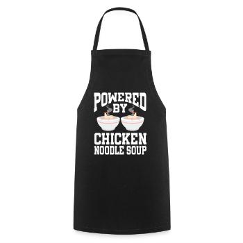 Powered By Chicken Noodle Soup - Cooking Apron - black - Front - AI Model Male 185 dark (185cm)