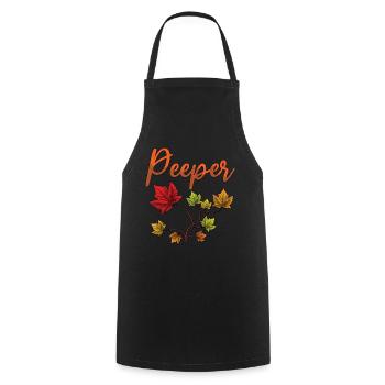 Peeper Foliage Leaf Peeping - Cooking Apron - black - Front - AI Model Male 185 dark (185cm)