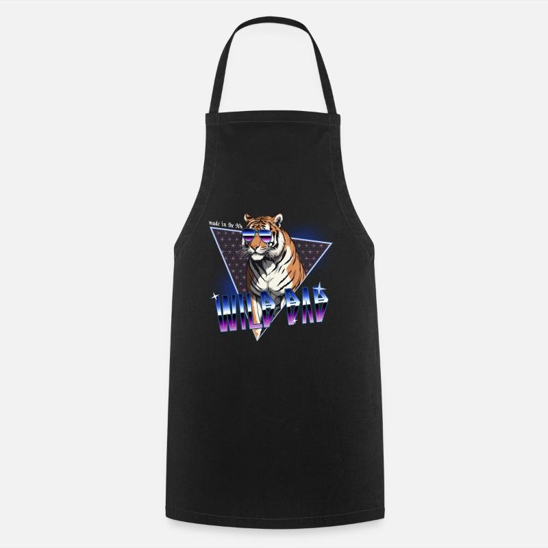 Wild Dad Aus Den 80er Perfekter Style - Kochschürze - Schwarz
