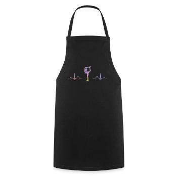 Figure Skating Ice Skating Figure Skating - Cooking Apron - black - Front - AI Model Male 185 dark (185cm)