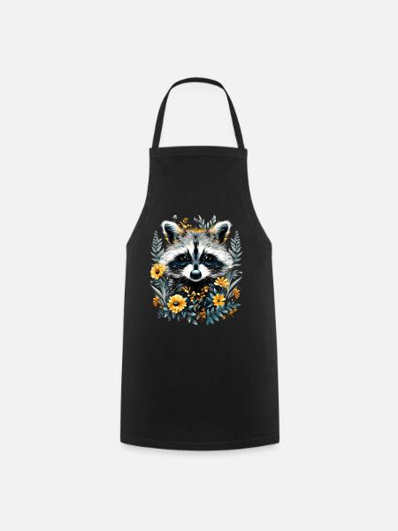 Raton laveur Cottagecore - Tablier de cuisine - noir