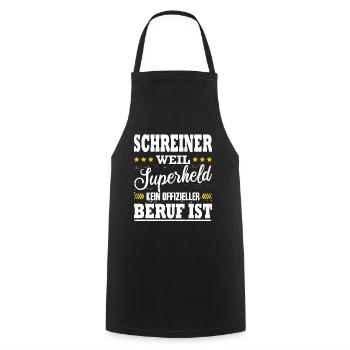 Schreiner Spruch Schreinermeister Meister - Kochschürze - Schwarz - Vorne - AI Model Male 185 dark (185cm)