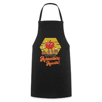 Apple Picking Adventure Awaits Apple Butter Picker - Cooking Apron - black - Front - AI Model Male 185 dark (185cm)