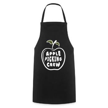 Funny Apple Picking Crew Apple Harvest Season - Cooking Apron - black - Front - AI Model Male 185 dark (185cm)